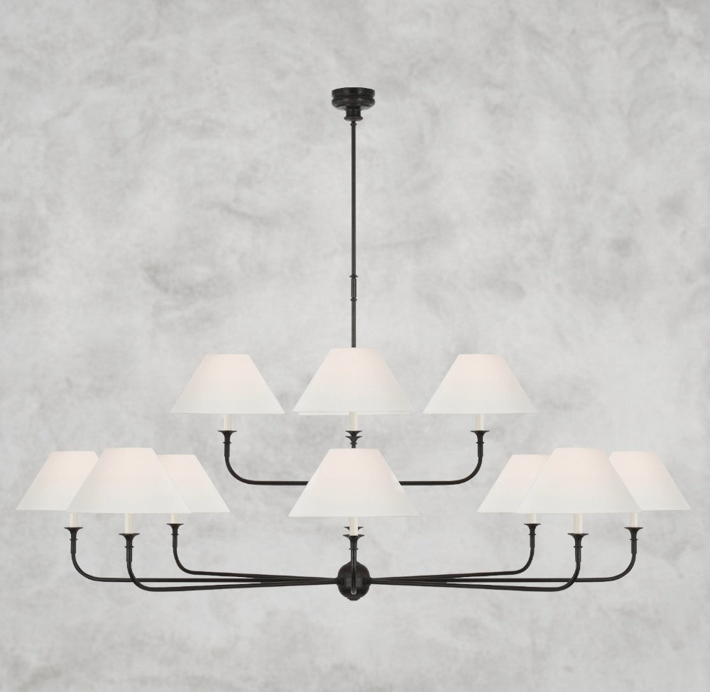 Piaf Two-Tier Chandelier 58", 72"